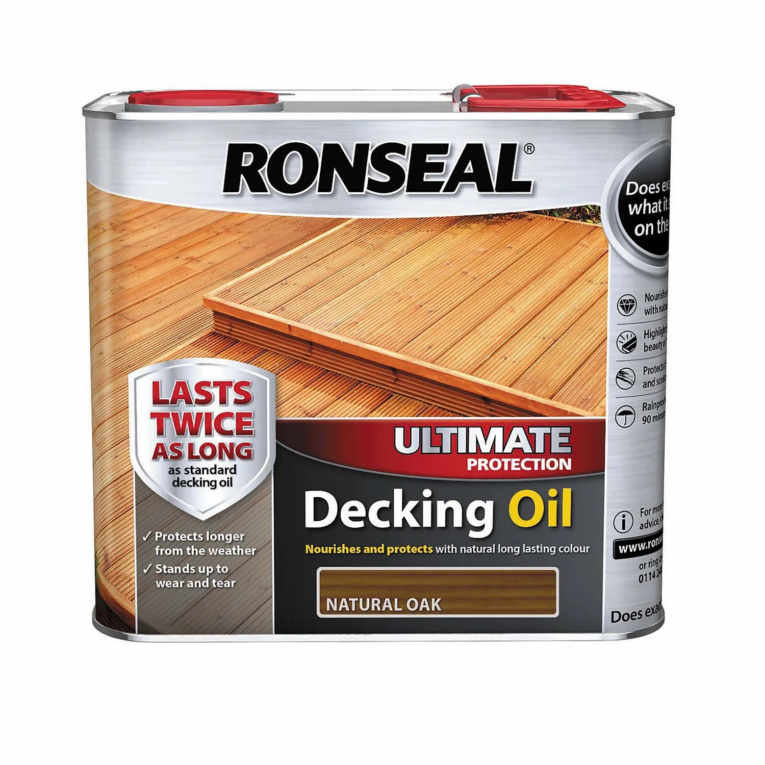 Ronseal Ultimate Protection Decking Oil Natural Oak - 2.5L Ronseal Ultimate Protection Decking Oil Natural Oak - 2.5L -Best Paint Shop 12804218 1194909414528113