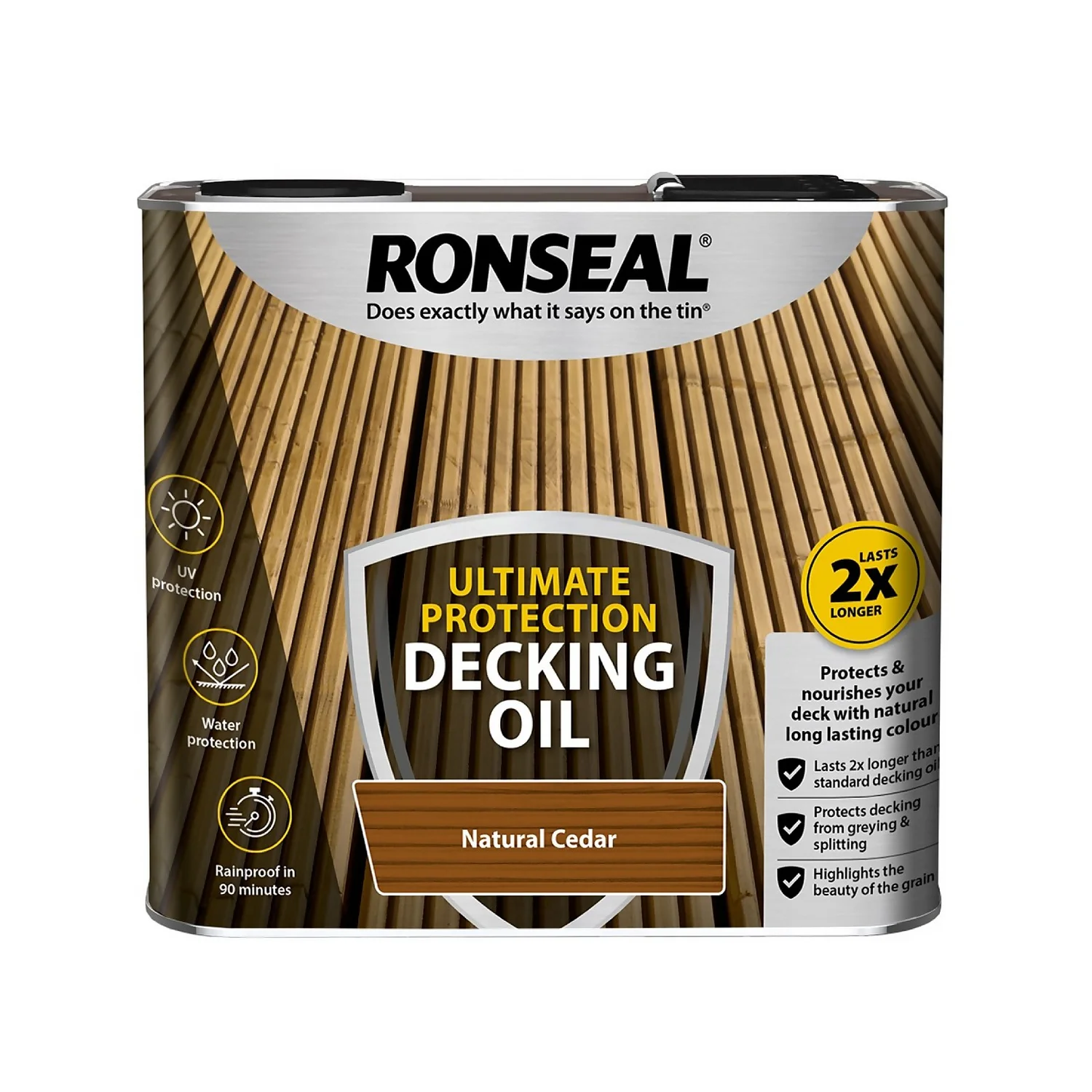 Ronseal Ultimate Protection Decking Oil Natural Cedar - 2.5L Ronseal Ultimate Protection Decking Oil Natural Cedar - 2.5L -Best Paint Shop 12804220 5714946165746188