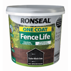 Ronseal One Coat Fence Life Paint Tudor Black Oak - 5L -Best Paint Shop 12804242 2274942087505862