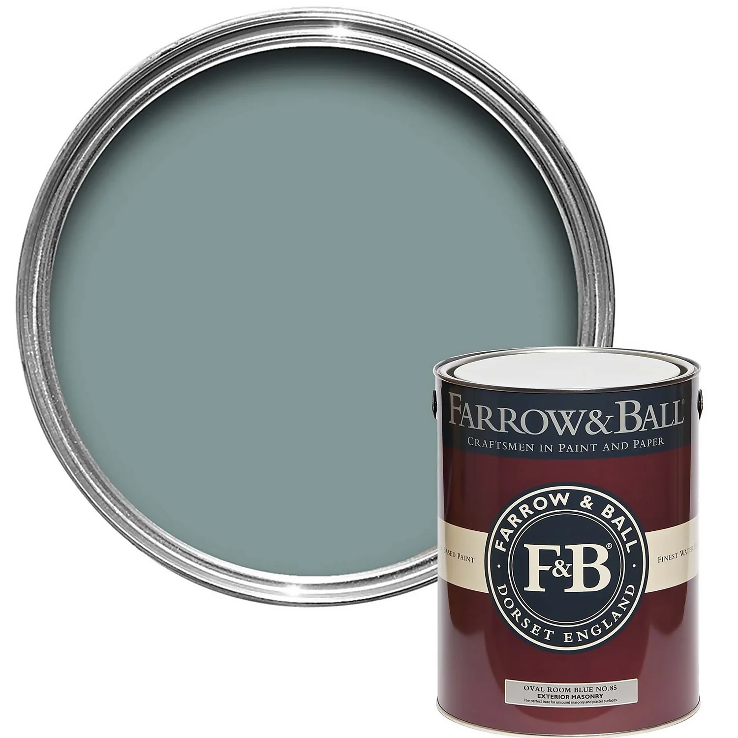 Farrow & Ball Exterior Masonry Paint Oval Room Blue - 5L Farrow & Ball Exterior Masonry Paint Oval Room Blue - 5L -Best Paint Shop 12804401 1834951869294519
