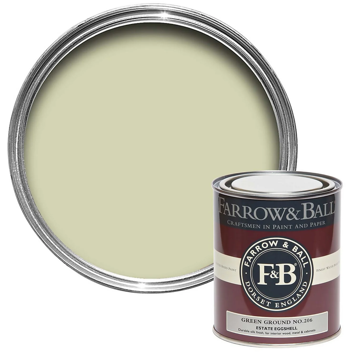 Farrow & Ball Estate Eggshell Green Ground - 750ml Farrow & Ball Estate Eggshell Green Ground - 750ml -Best Paint Shop 12804775 1304951869550281