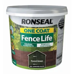 Ronseal One Coat Fence Life Paint Forest Green - 5L -Best Paint Shop 12804806 1674942086688356