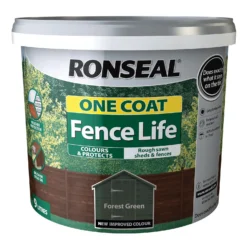 Ronseal One Coat Fence Life Paint Forest Green - 9L -Best Paint Shop 12804808 6074942086731547