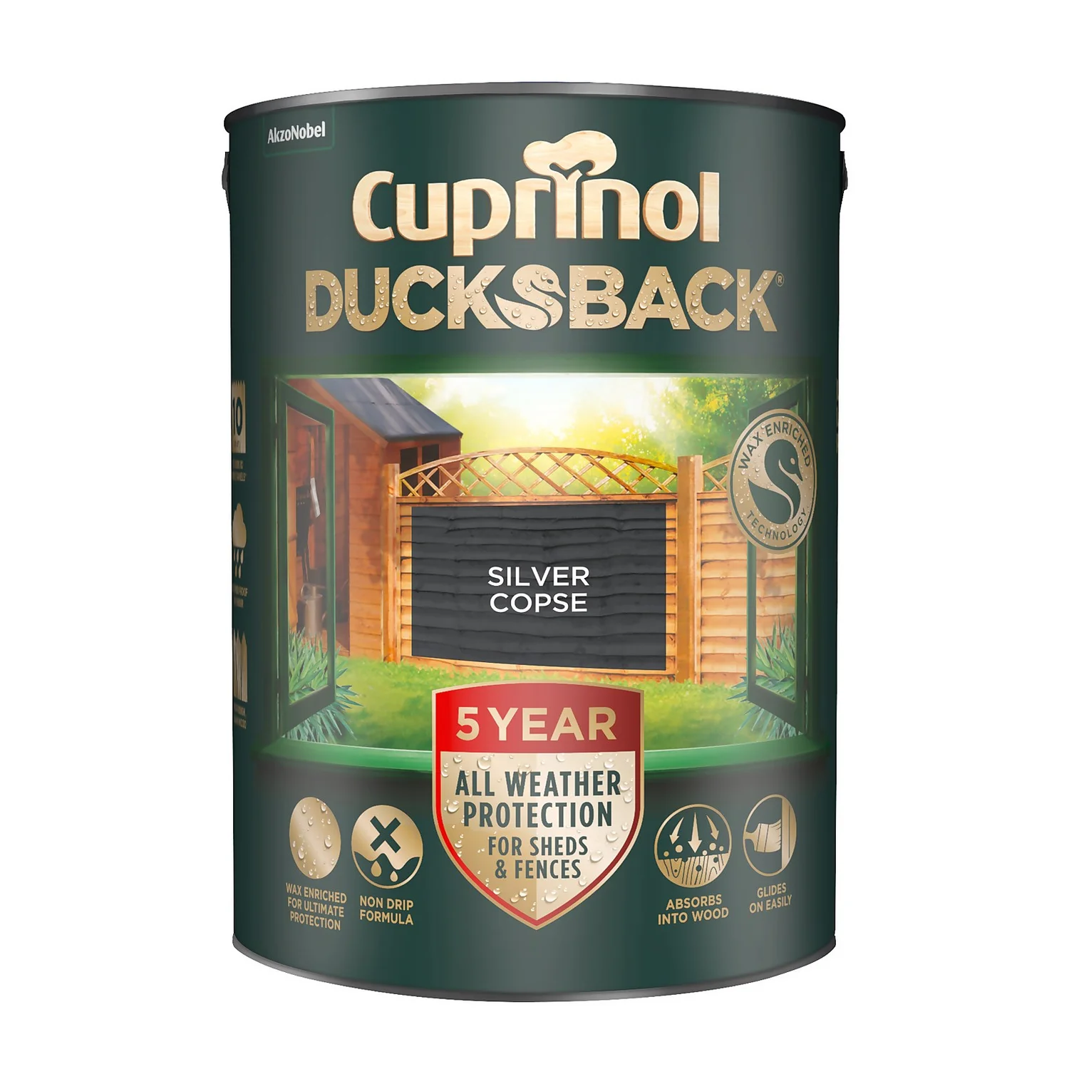 Cuprinol 5 Year Ducksback - Silver Copse - 5L Cuprinol 5 Year Ducksback - Silver Copse - 5L -Best Paint Shop 12804823 9444862430972381