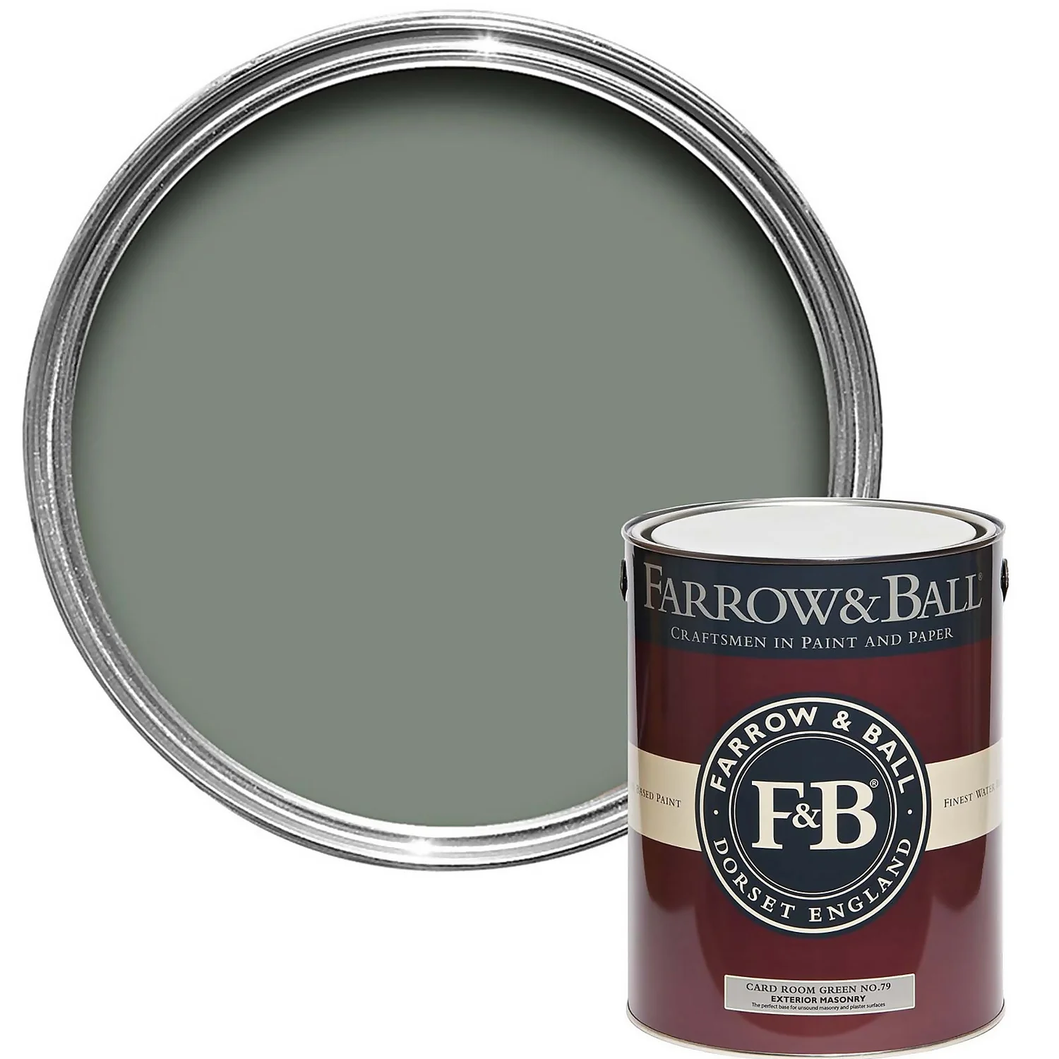 Farrow & Ball Exterior Masonry Paint Card Room Green - 5L Farrow & Ball Exterior Masonry Paint Card Room Green - 5L -Best Paint Shop 12804847 2144951868958183