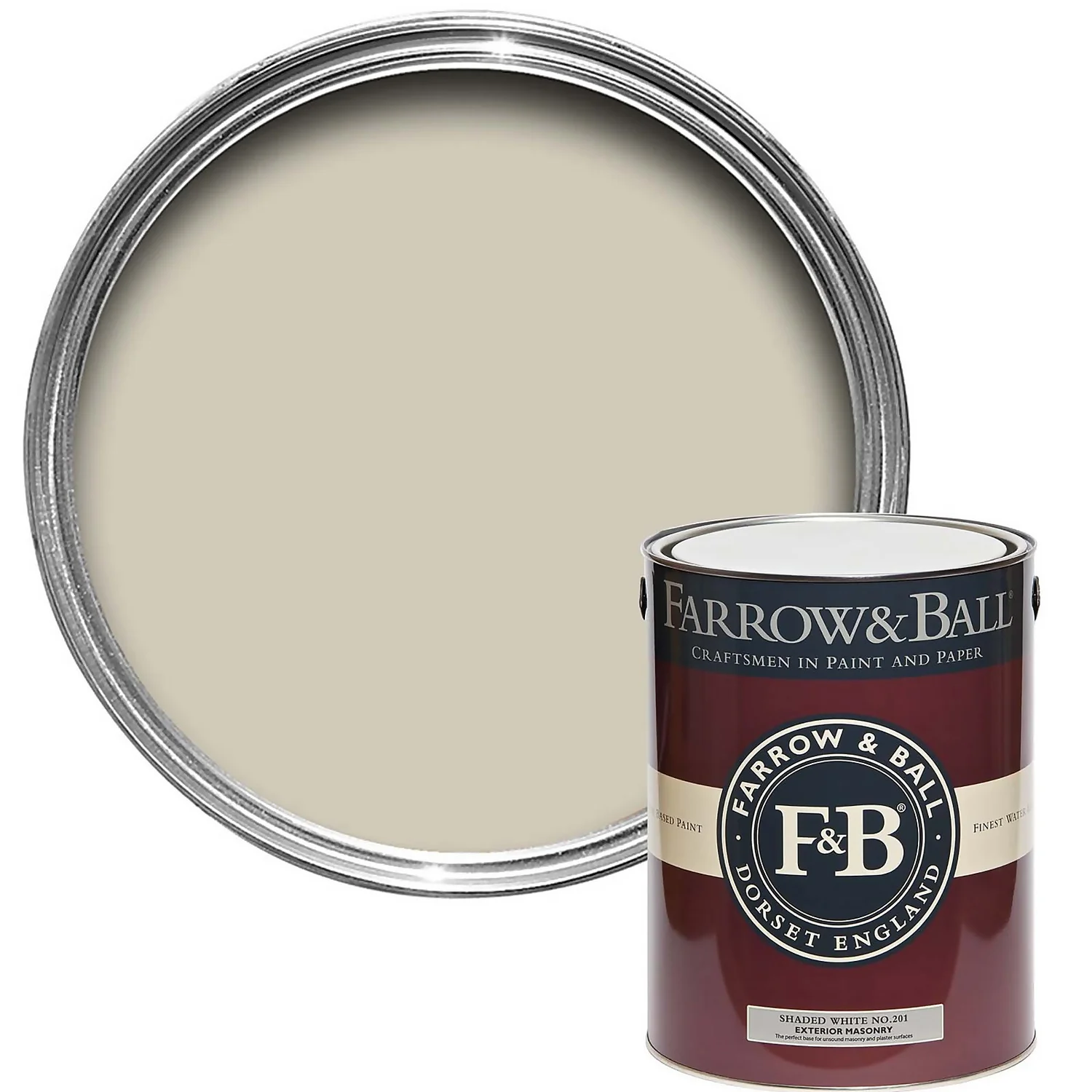 Farrow & Ball Exterior Masonry Paint Shaded White - 5L Farrow & Ball Exterior Masonry Paint Shaded White - 5L -Best Paint Shop 12806184 3854951869769899