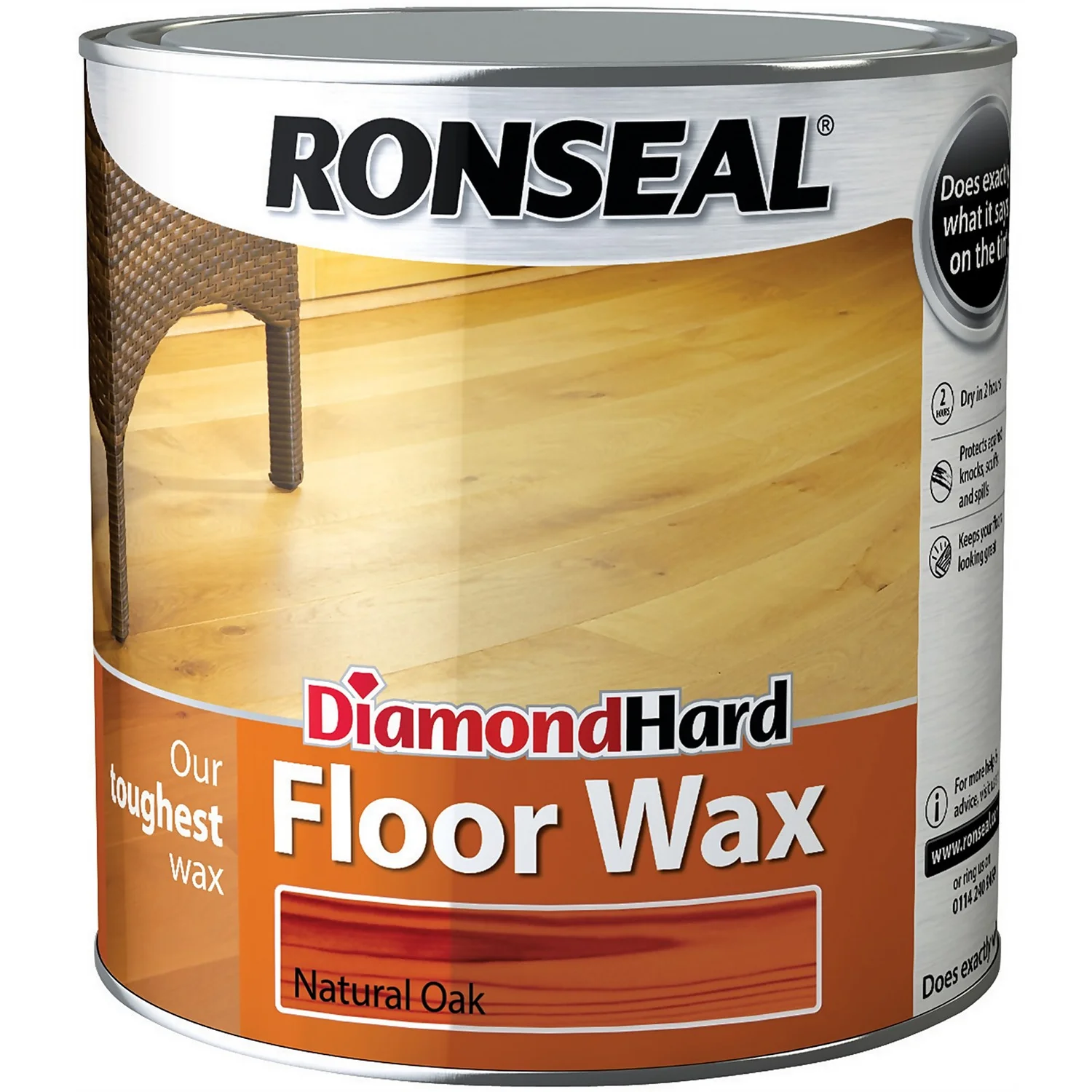 Ronseal Diamond Hard Floor Wax - Oak - 2.5L Ronseal Diamond Hard Floor Wax - Oak - 2.5L -Best Paint Shop 12807405 2374843311366780