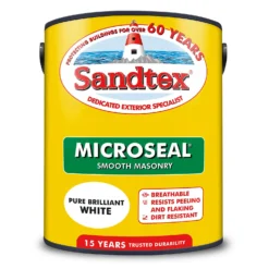 Sandtex® Ultra Smooth Masonry Paint Pure Brilliant White - 5L -Best Paint Shop 12807595 6444871498676237