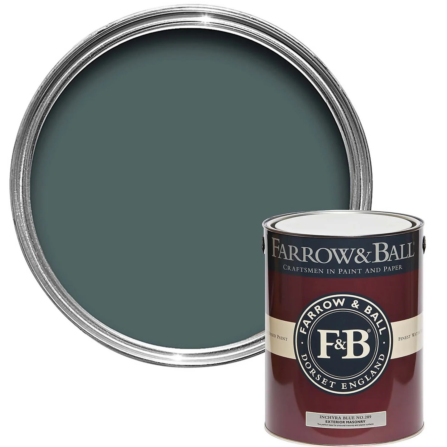 Farrow & Ball Exterior Masonry Paint Inchyra Blue - 5L Farrow & Ball Exterior Masonry Paint Inchyra Blue - 5L -Best Paint Shop 12808821 3894951874384712