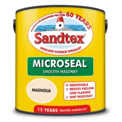 Sandtex® Ultra Smooth Masonry Paint Magnolia - 2.5L -Best Paint Shop 12809045 1494871046824139