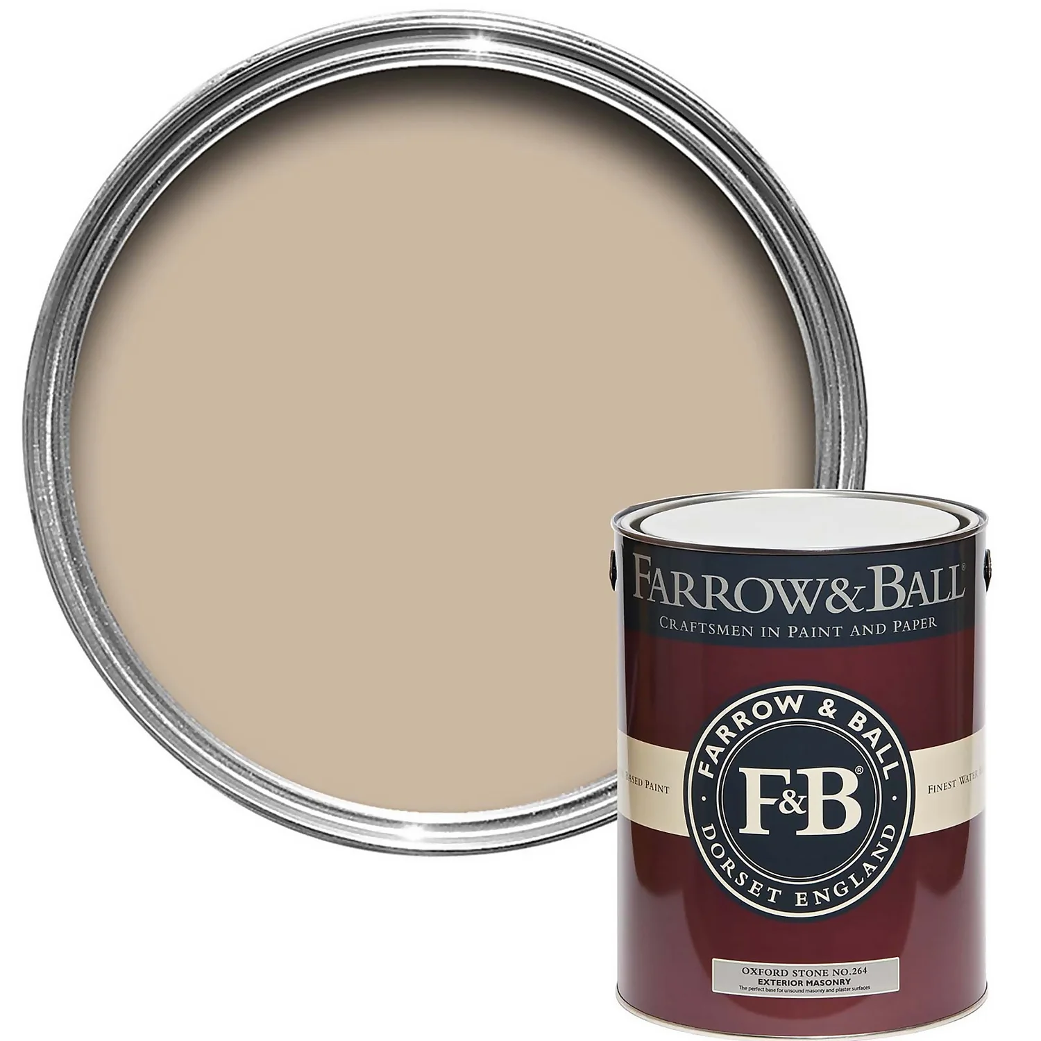 Farrow & Ball Exterior Masonry Paint Oxford Stone - 5L Farrow & Ball Exterior Masonry Paint Oxford Stone - 5L -Best Paint Shop 12809408 3364951872452250
