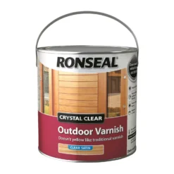 Best Paint Shop 15 Ronseal Crystal Clear Outdoor Varnish Satin - 2.5L