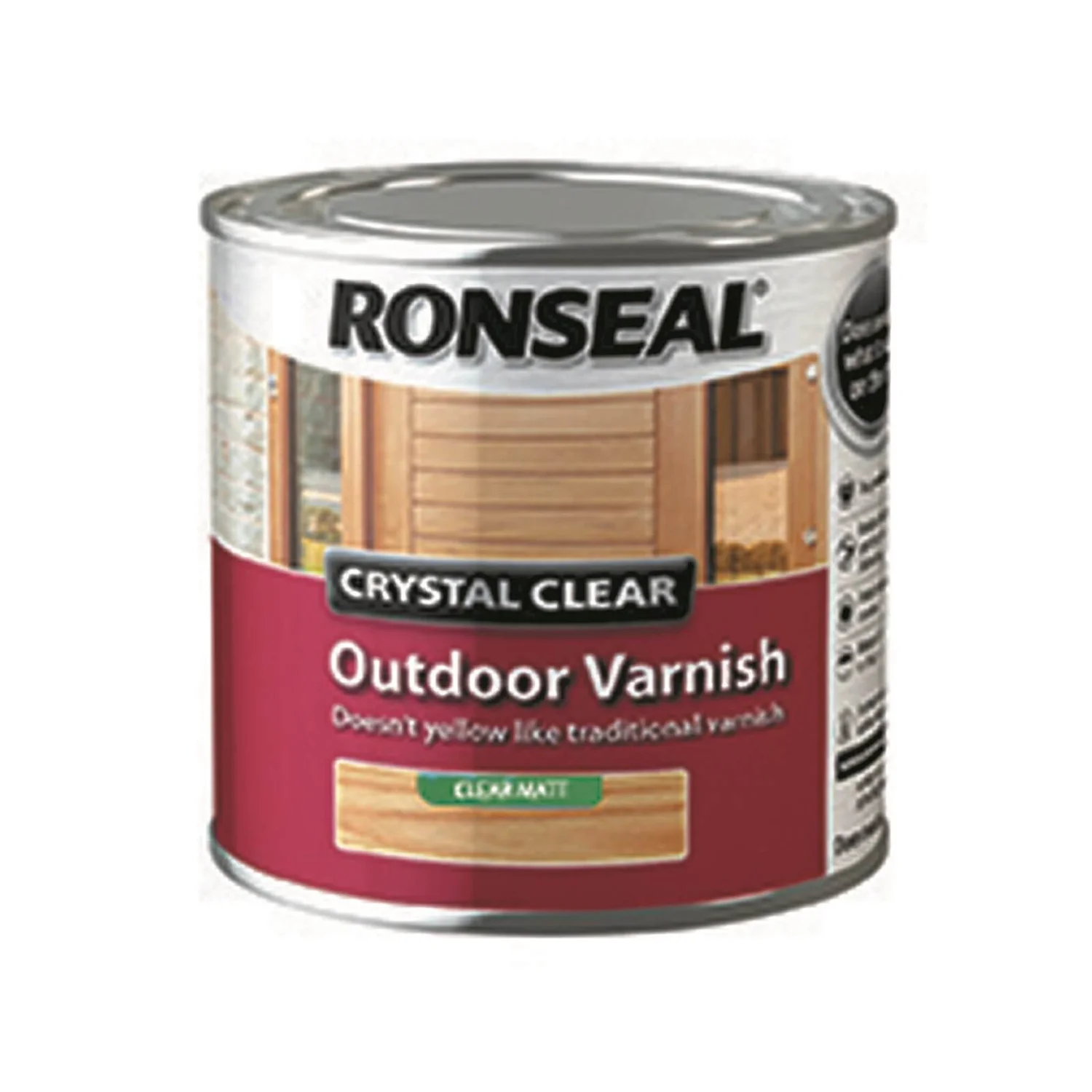 Ronseal Crystal Clear Outdoor Varnish Matt - 250ml Ronseal Crystal Clear Outdoor Varnish Matt - 250ml -Best Paint Shop 12809431 1414831918964250