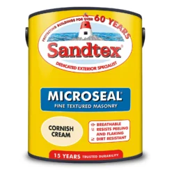 Sandtex® Textured Masonry Paint Cornish Cream - 5L -Best Paint Shop 12809504 1494871503746435