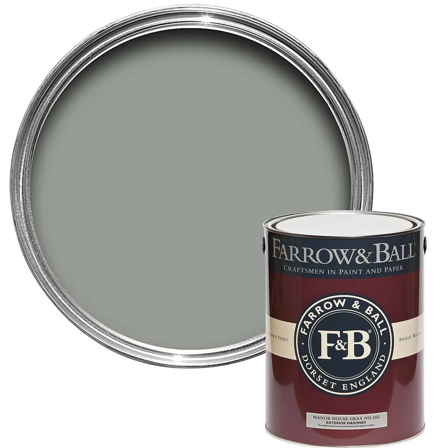 Farrow & Ball Exterior Masonry Paint Manor House Gray - 5L Farrow & Ball Exterior Masonry Paint Manor House Gray - 5L -Best Paint Shop 12809506 1504951872279420