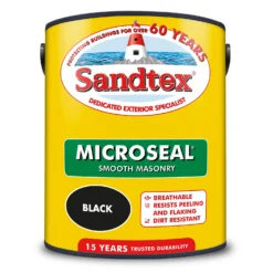 Sandtex® Ultra Smooth Masonry Paint Black - 5L -Best Paint Shop 12810261 1394871319047076