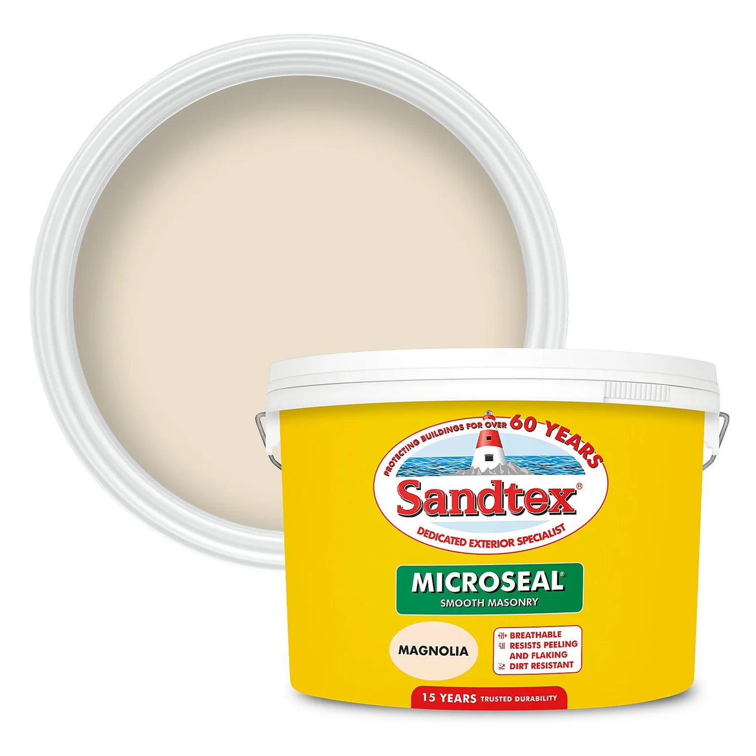 Sandtex® Ultra Smooth Masonry Paint Magnolia - 10L Sandtex® Ultra Smooth Masonry Paint Magnolia - 10L -Best Paint Shop 12810377 1794871497958409