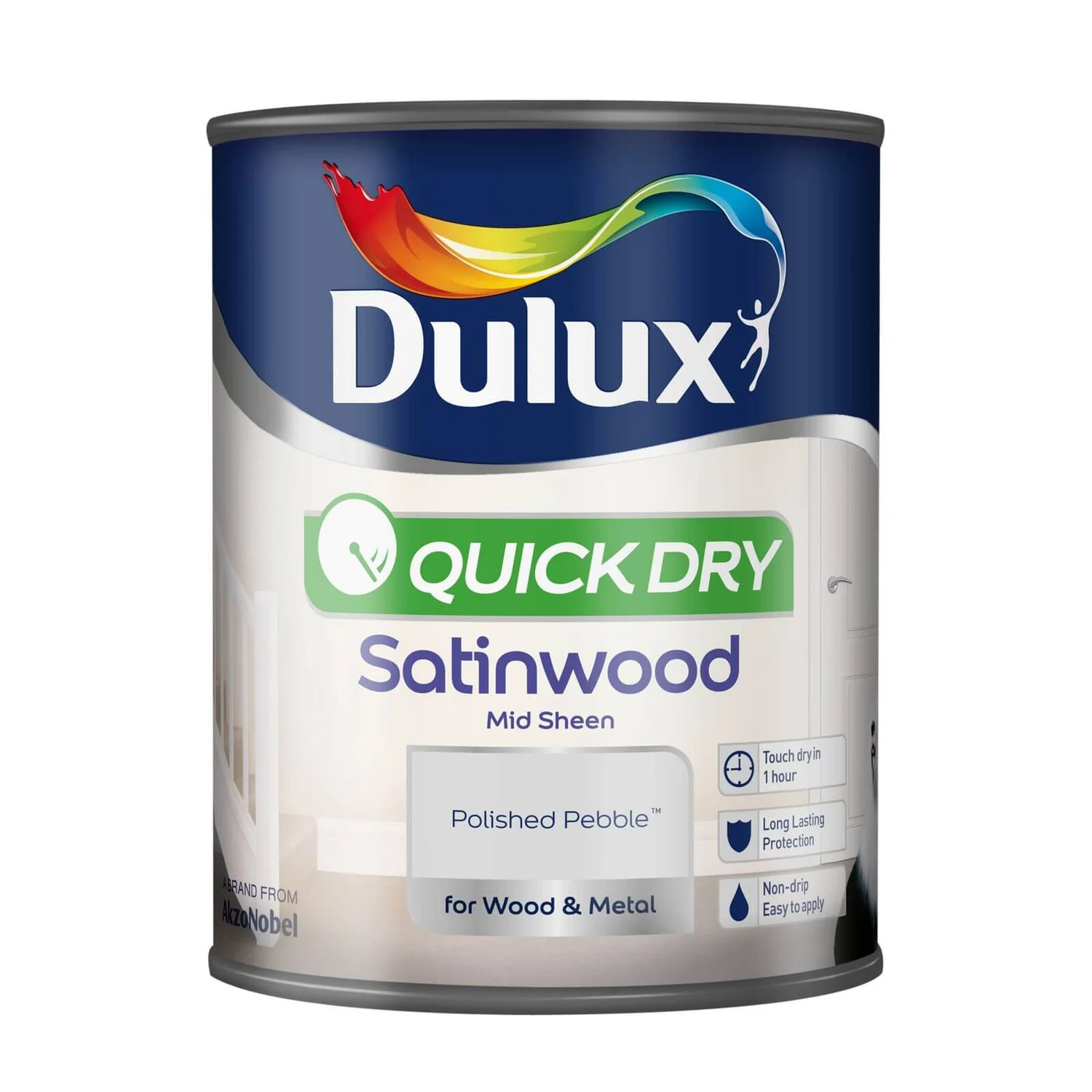 Dulux Quick Dry Satinwood Polished Pebble - 750ml Dulux Quick Dry Satinwood Polished Pebble - 750ml -Best Paint Shop 12810719 9044833192473862