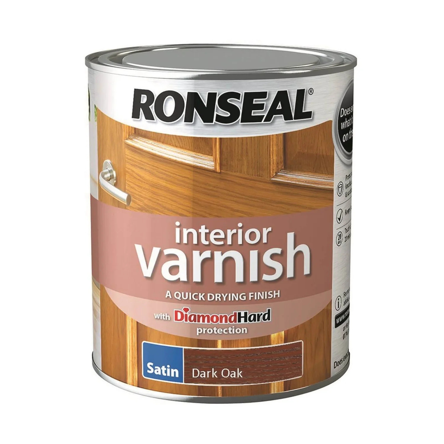 Ronseal Interior Varnish Satin Dark Oak - 750ml Ronseal Interior Varnish Satin Dark Oak - 750ml -Best Paint Shop 12811569 1764831968193143