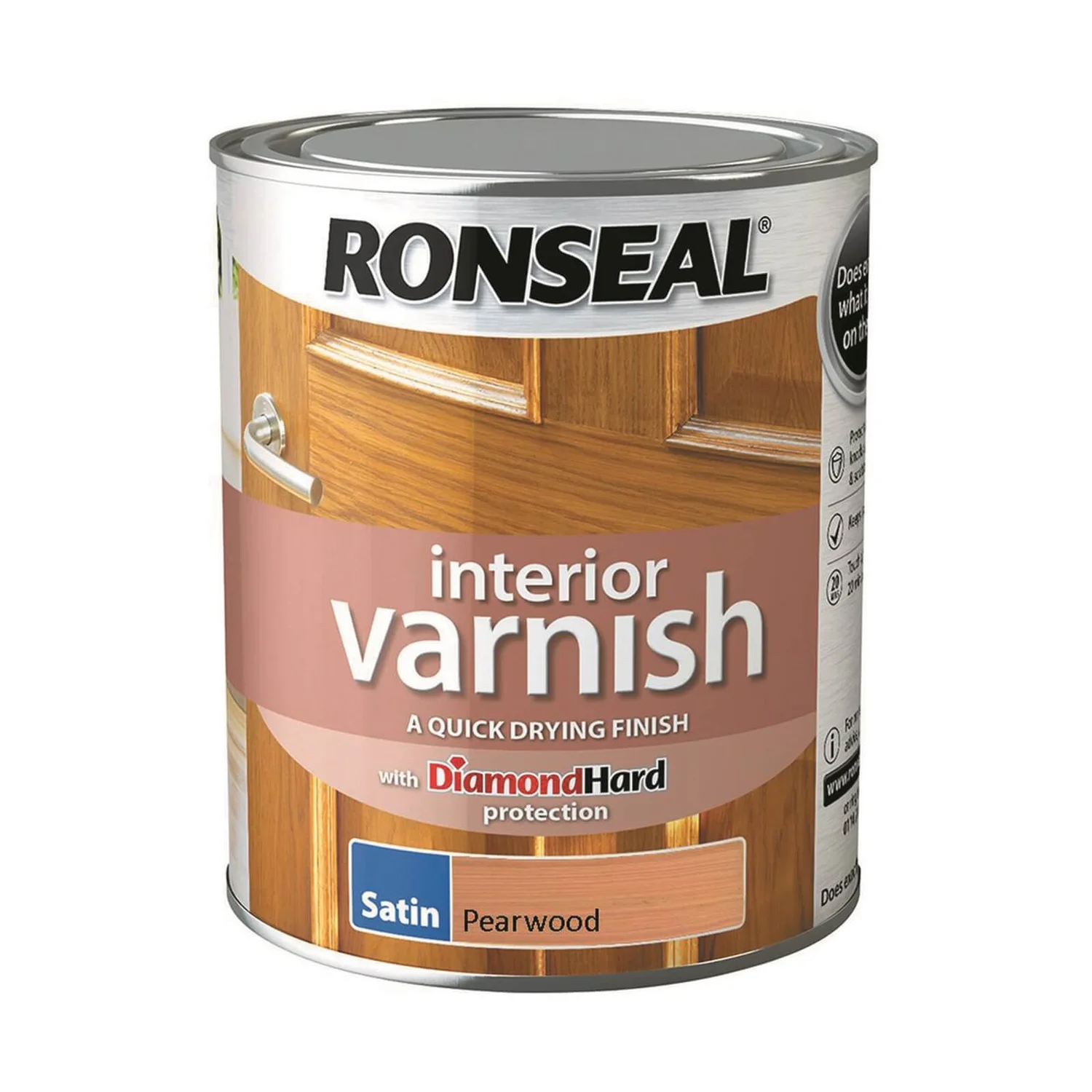 Ronseal Interior Varnish Satin Pearwood - 750ml Ronseal Interior Varnish Satin Pearwood - 750ml -Best Paint Shop 12811576 2174831968072795