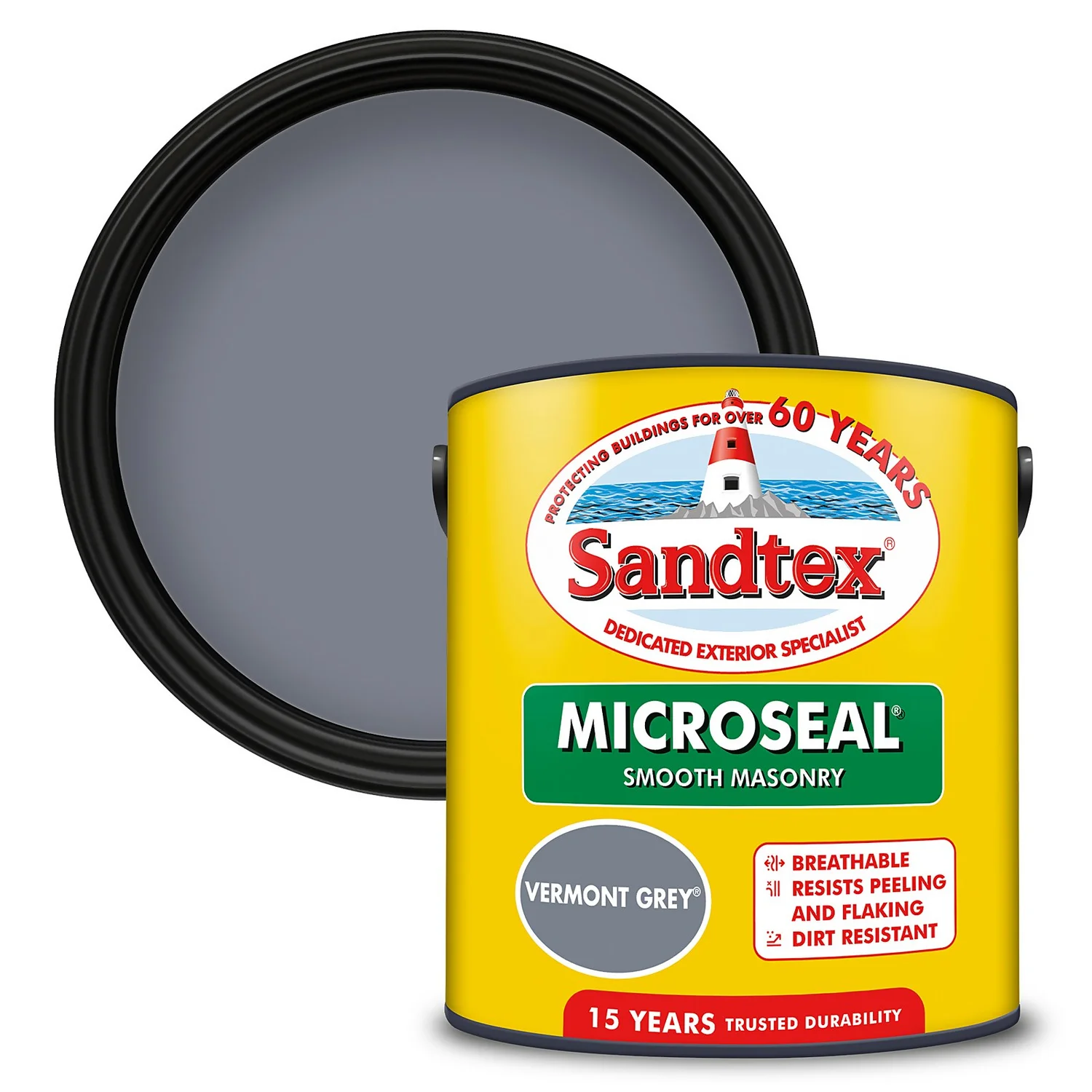 Sandtex® Ultra Smooth Masonry Paint Vermont Grey - 2.5L Sandtex® Ultra Smooth Masonry Paint Vermont Grey - 2.5L -Best Paint Shop 12813518 7634871566473285