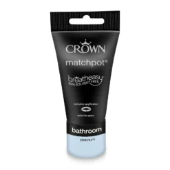 Crown Breatheasy Bathroom Mid Sheen Paint Platinum - Tester 40ml -Best Paint Shop 12813929 4654857364567899