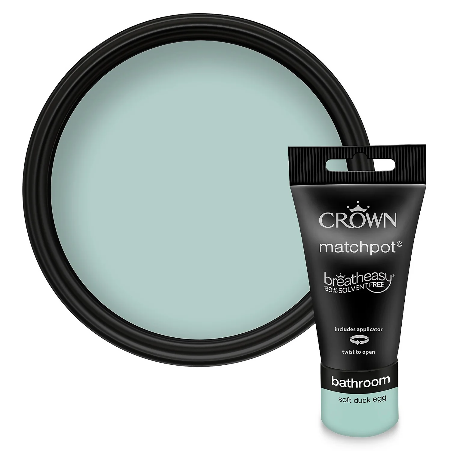 Crown Breatheasy Bathroom Mid Sheen Paint Soft Duck Egg - Tester 40ml Crown Breatheasy Bathroom Mid Sheen Paint Soft Duck Egg - Tester 40ml -Best Paint Shop 12813930 1474847595752211