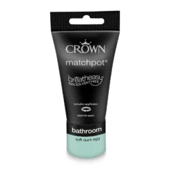 Crown Breatheasy Bathroom Mid Sheen Paint Soft Duck Egg - Tester 40ml 5 Crown Breatheasy Bathroom Mid Sheen Paint Soft Duck Egg - Tester 40ml -Best Paint Shop 12813930 2864857364605975