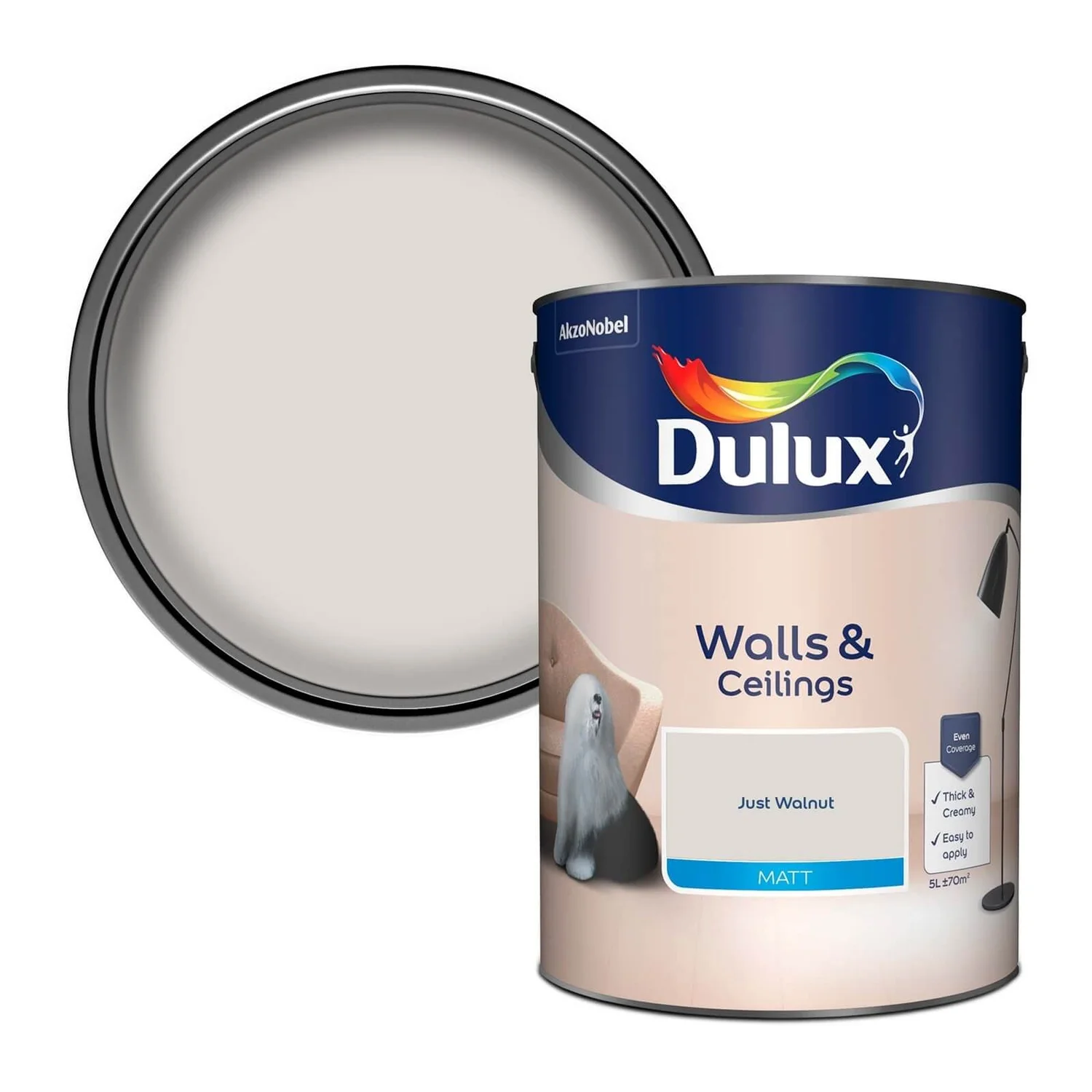 Dulux Matt Emulsion Paint Just Walnut - 5L Dulux Matt Emulsion Paint Just Walnut - 5L -Best Paint Shop 12817287 1634832141925480