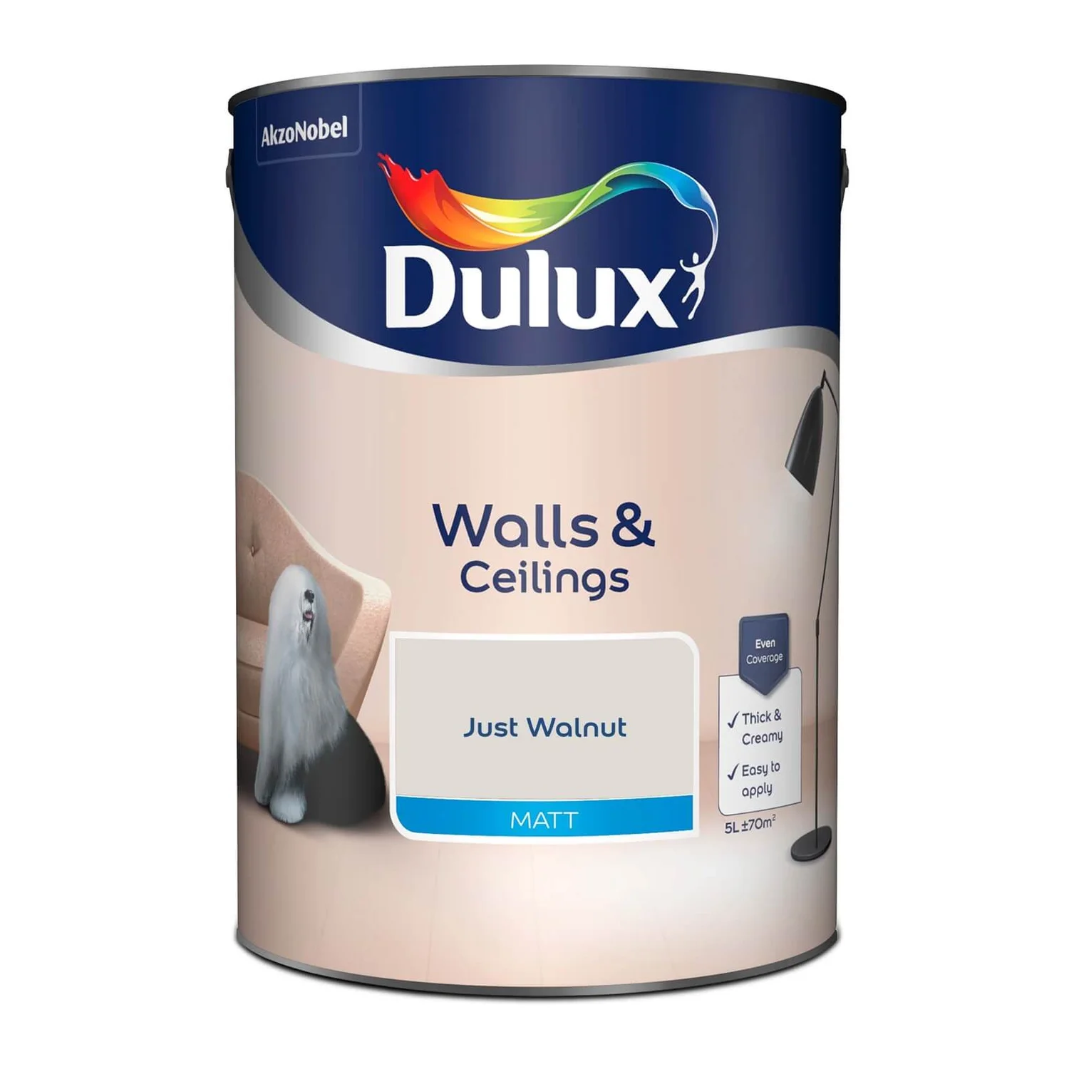 Dulux Matt Emulsion Paint Just Walnut - 5L Dulux Matt Emulsion Paint Just Walnut - 5L -Best Paint Shop 12817287 2054832983588344