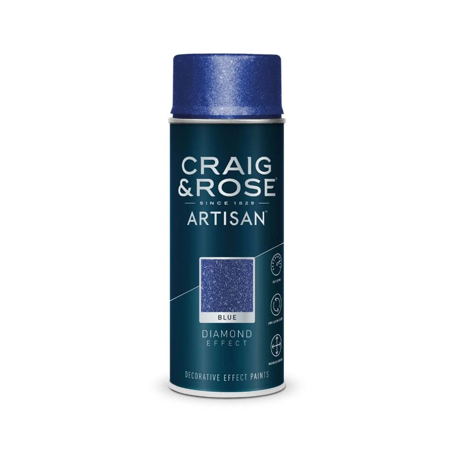 Craig & Rose Artisan Diamond Effect Spray Paint - Diamond Blue - 400ml Craig & Rose Artisan Diamond Effect Spray Paint - Diamond Blue - 400ml -Best Paint Shop 12817543 8184831907737959
