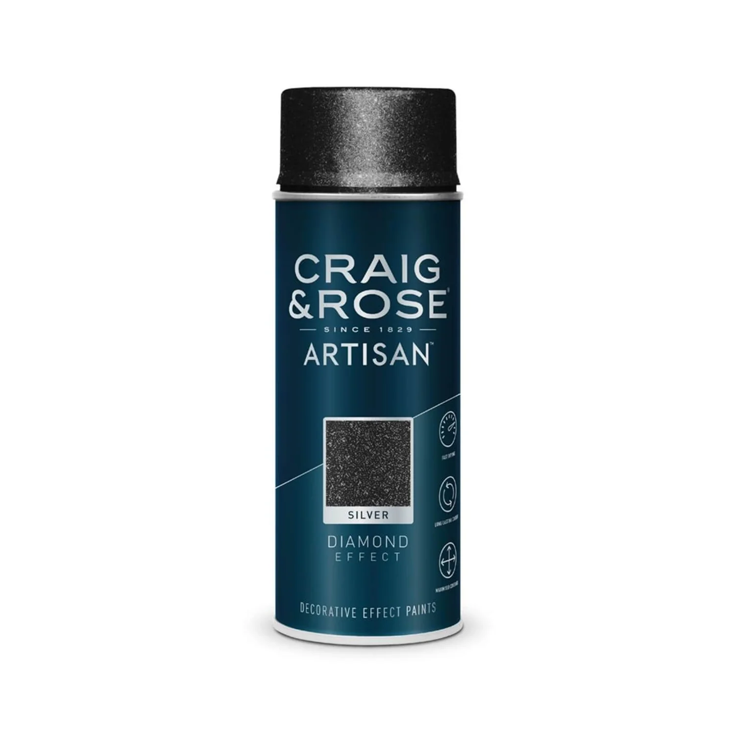 Craig & Rose Artisan Diamond Effect Spray Paint - Silver - 400ml Craig & Rose Artisan Diamond Effect Spray Paint - Silver - 400ml -Best Paint Shop 12817544 1374831908081330