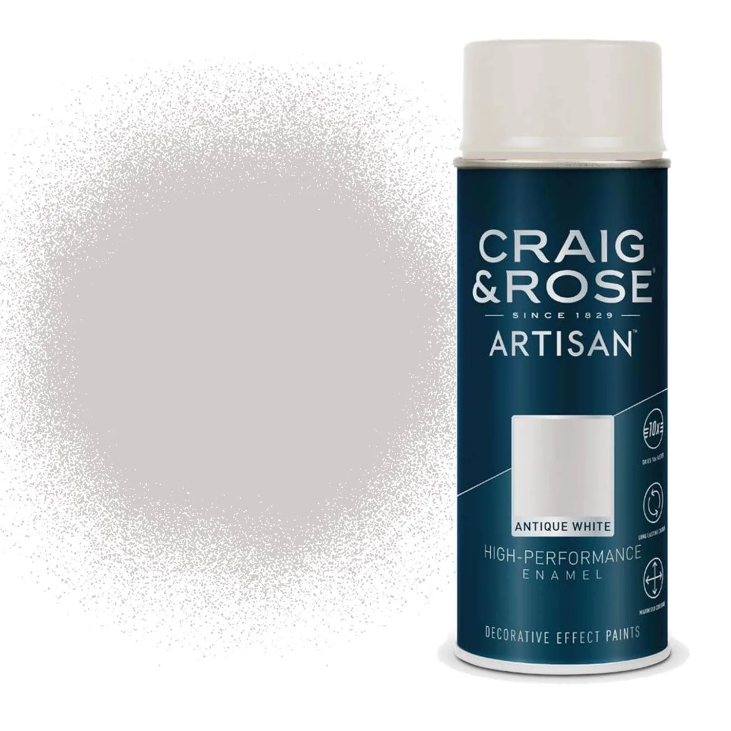 Craig & Rose Artisan Enamel Gloss Spray Paint - Antique White - 400ml Craig & Rose Artisan Enamel Gloss Spray Paint - Antique White - 400ml -Best Paint Shop 12817655 1374831908330759