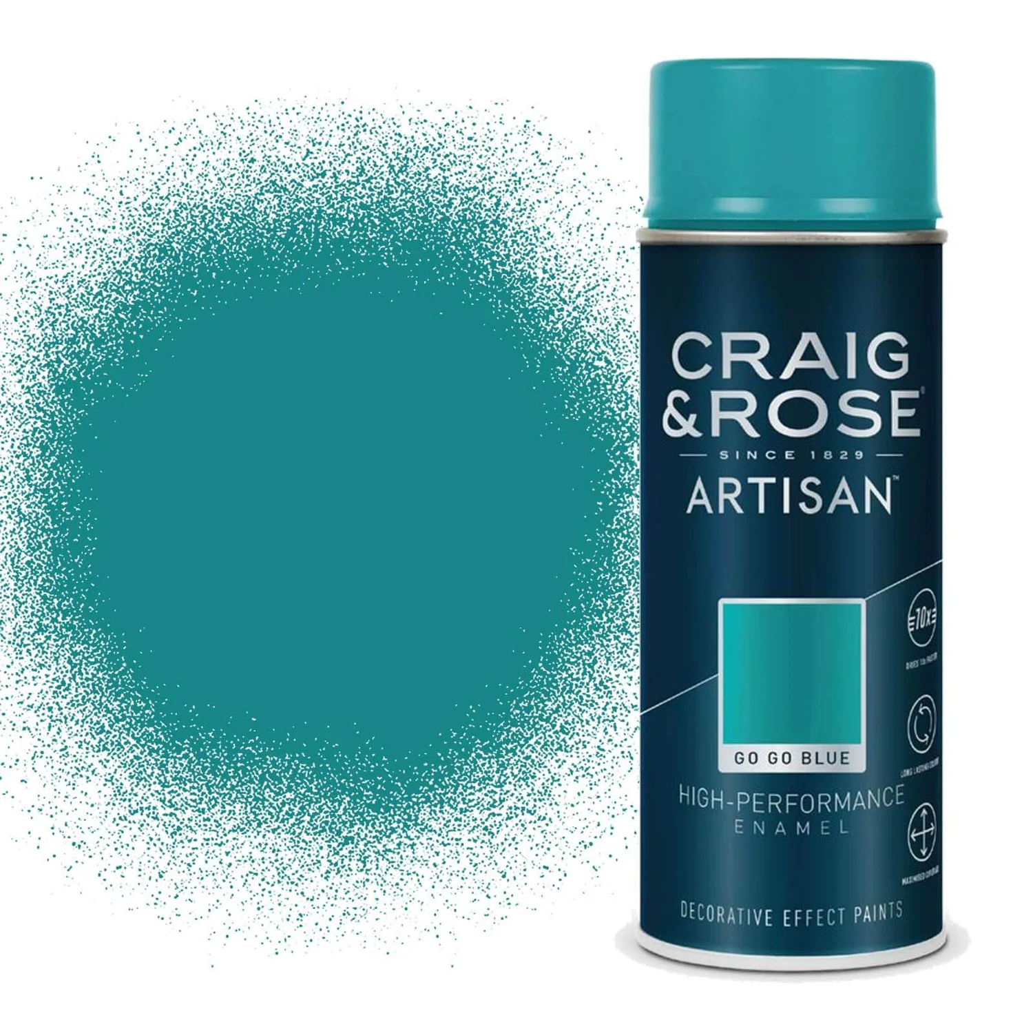 Craig & Rose Artisan Enamel Gloss Spray Paint - Gogo Blue - 400ml Craig & Rose Artisan Enamel Gloss Spray Paint - Gogo Blue - 400ml -Best Paint Shop 12817666 1924831907892312