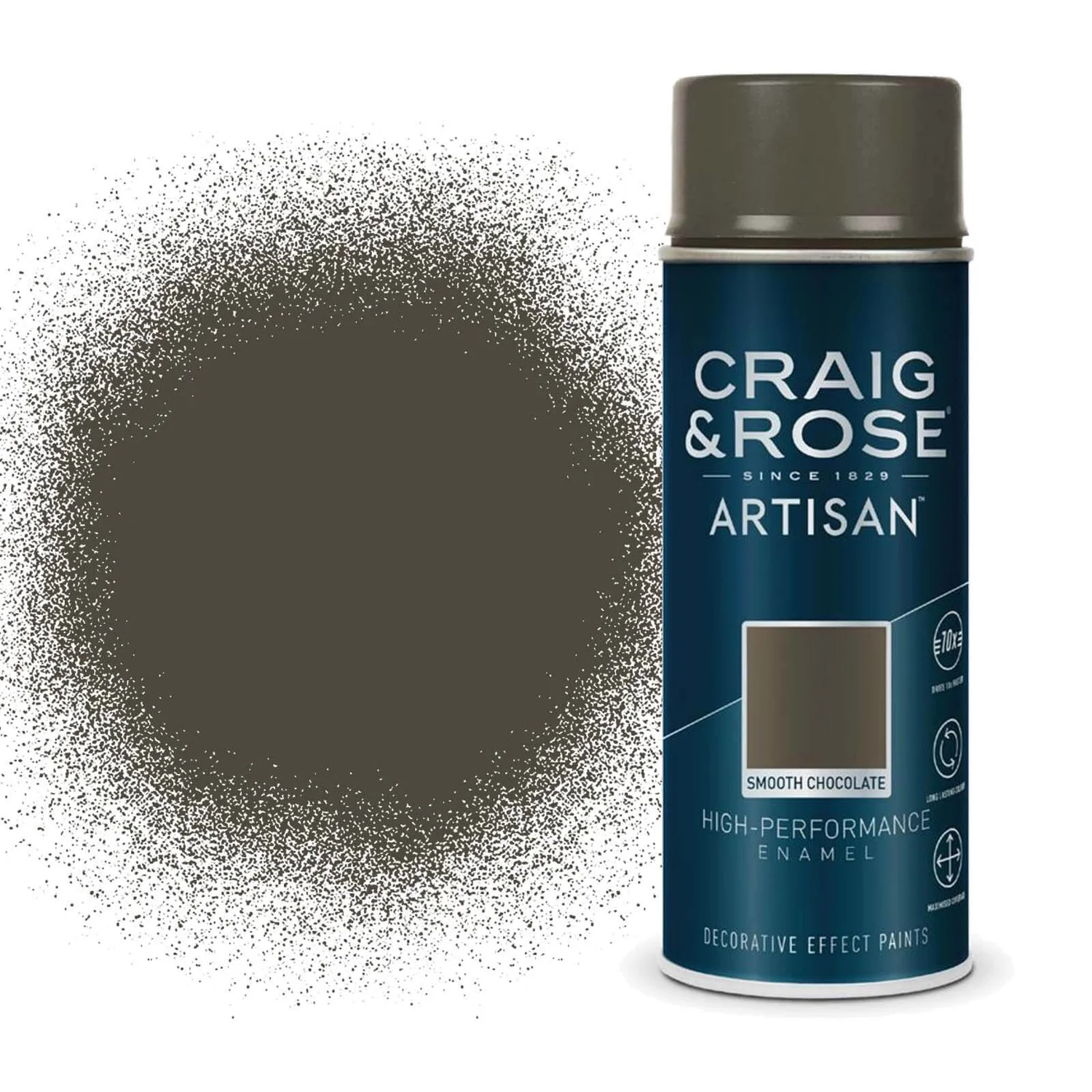 Craig & Rose Artisan Enamel Gloss Spray Paint - Smooth Chocolate - 400ml Craig & Rose Artisan Enamel Gloss Spray Paint - Smooth Chocolate - 400ml -Best Paint Shop 12817734 1104831906732005