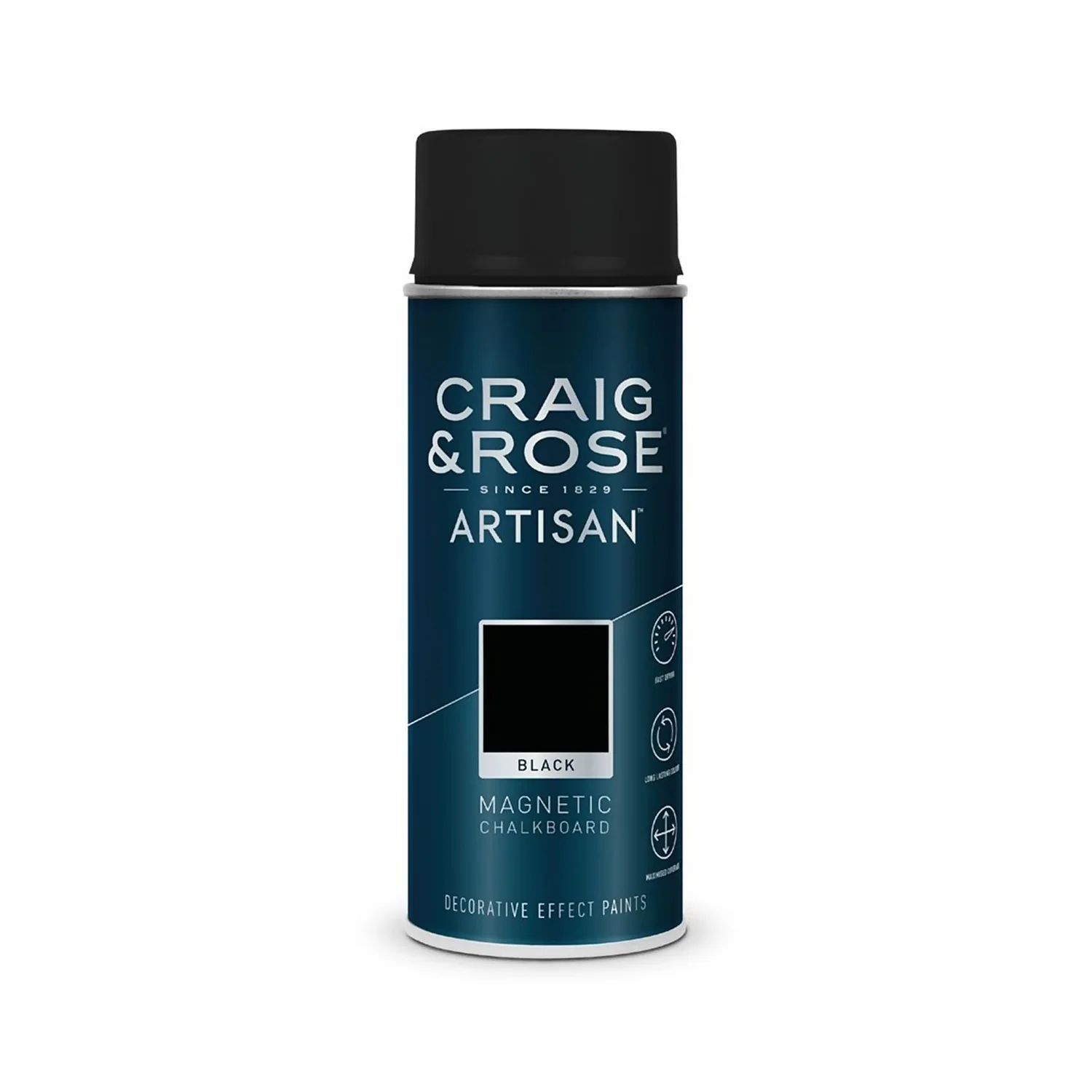 Craig & Rose Artisan Magnetic Chalkboard Spray Paint - Black - 400ml Craig & Rose Artisan Magnetic Chalkboard Spray Paint - Black - 400ml -Best Paint Shop 12817739 9825052700131948