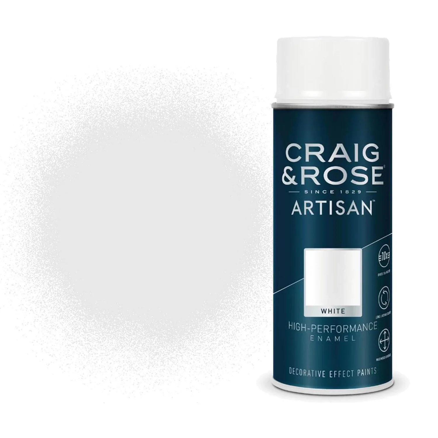 Craig & Rose Artisan Enamel Gloss Spray Paint - White - 400ml Craig & Rose Artisan Enamel Gloss Spray Paint - White - 400ml -Best Paint Shop 12817743 1604831906731975