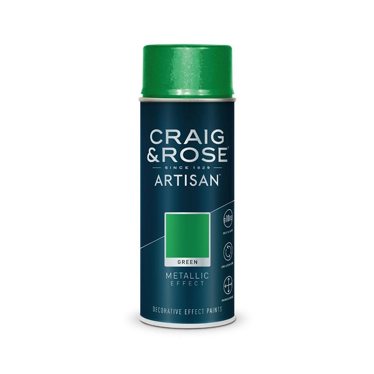 Craig & Rose Artisan Metallic Effect Spray Paint - Green - 400ml Craig & Rose Artisan Metallic Effect Spray Paint - Green - 400ml -Best Paint Shop 12817853 1295052700150050