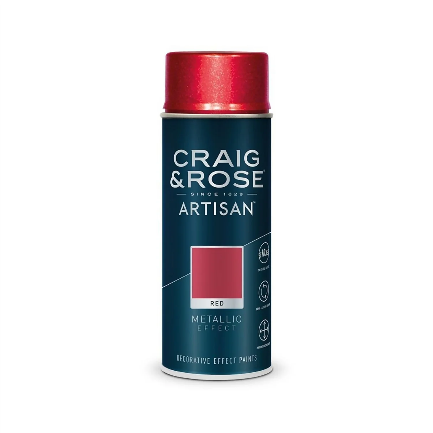 Craig & Rose Artisan Metallic Effect Spray Paint - Red - 400ml Craig & Rose Artisan Metallic Effect Spray Paint - Red - 400ml -Best Paint Shop 12817857 7865052700083513
