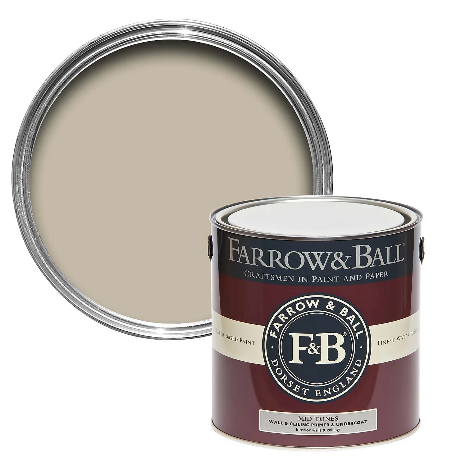 Farrow & Ball Primer Wall & Ceiling Primer & Undercoat Mid Tones - 2.5L Farrow & Ball Primer Wall & Ceiling Primer & Undercoat Mid Tones - 2.5L -Best Paint Shop 12818640 7464909407873108