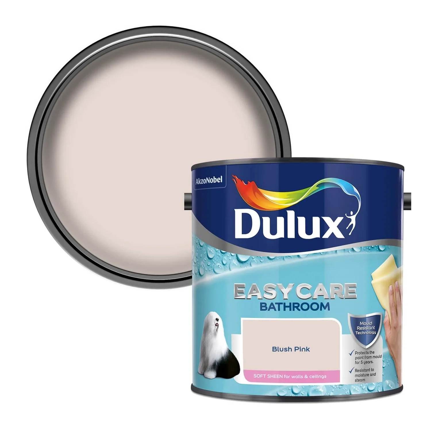 Dulux Easycare Bathroom Blush Pink Soft Sheen Paint - 2.5L Dulux Easycare Bathroom Blush Pink Soft Sheen Paint - 2.5L -Best Paint Shop 12819246 9324831947672234