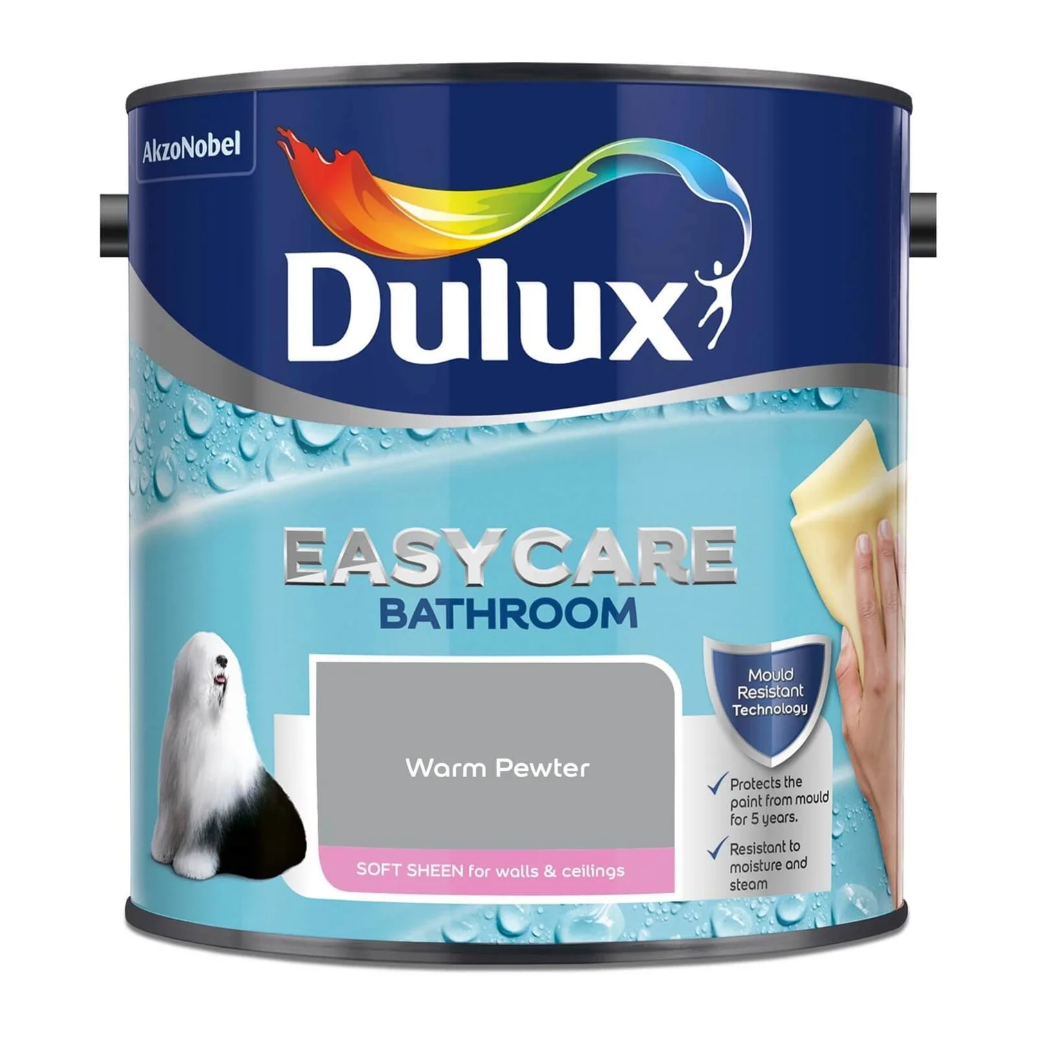 Dulux Easycare Bathroom Warm Pewter Soft Sheen Paint - 2.5L Dulux Easycare Bathroom Warm Pewter Soft Sheen Paint - 2.5L -Best Paint Shop 12819359 1224833220180026