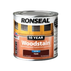 Ronseal 10 Year Woodstain Teak Satin - 250ml -Best Paint Shop 12820805 6194831916958387