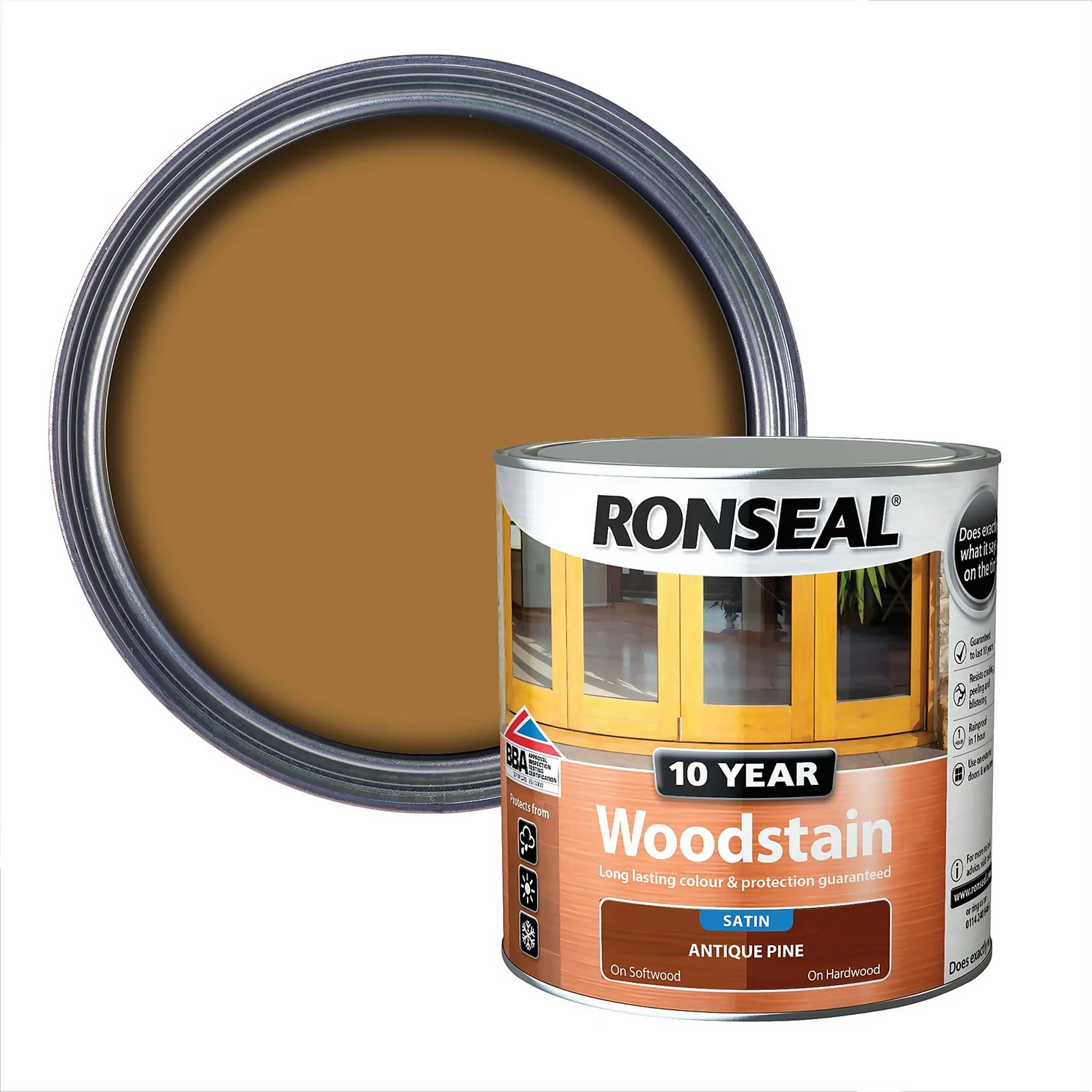 Ronseal 10 Year Woodstain Antique Pine Satin - 2.5L Ronseal 10 Year Woodstain Antique Pine Satin - 2.5L -Best Paint Shop 12820833 1064951654316313