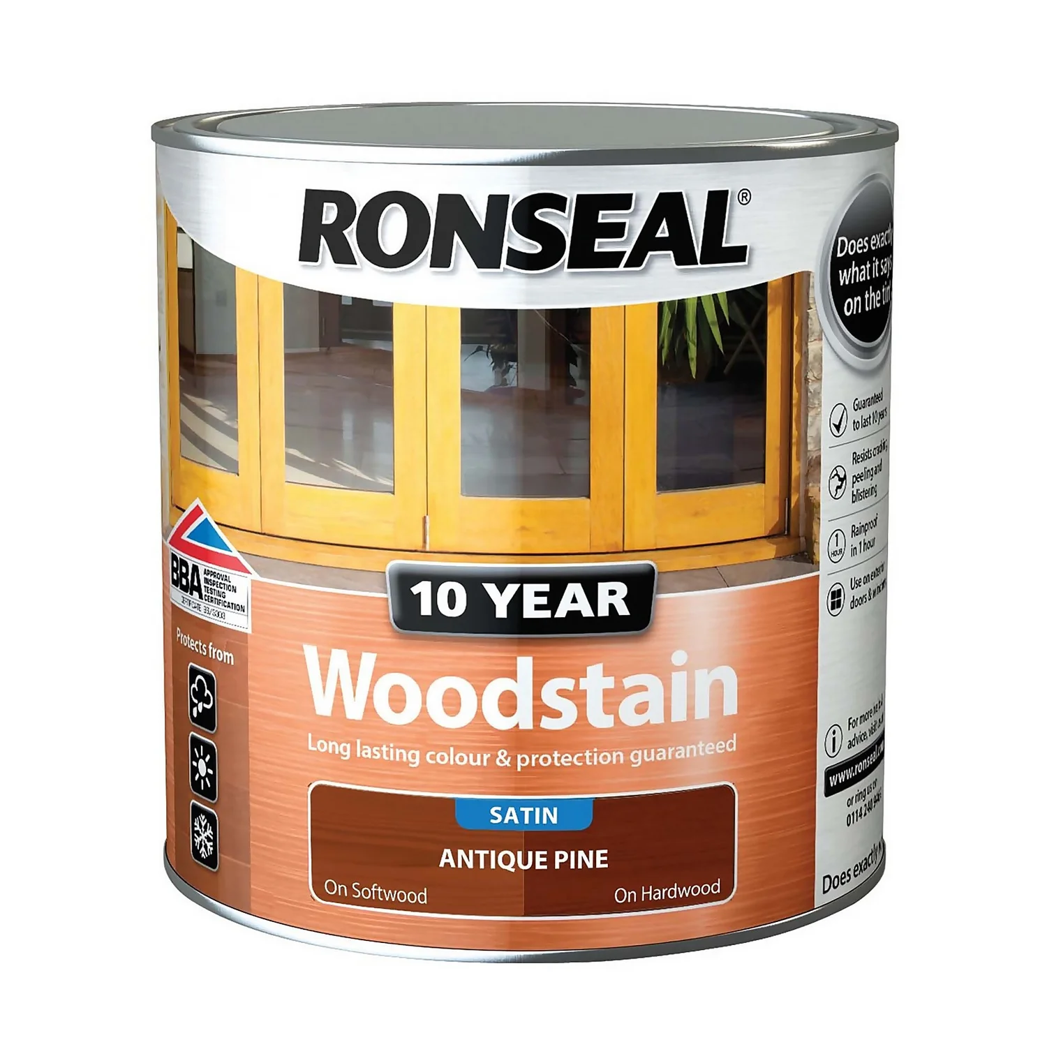 Ronseal 10 Year Woodstain Antique Pine Satin - 2.5L Ronseal 10 Year Woodstain Antique Pine Satin - 2.5L -Best Paint Shop 12820833 1524951654609776