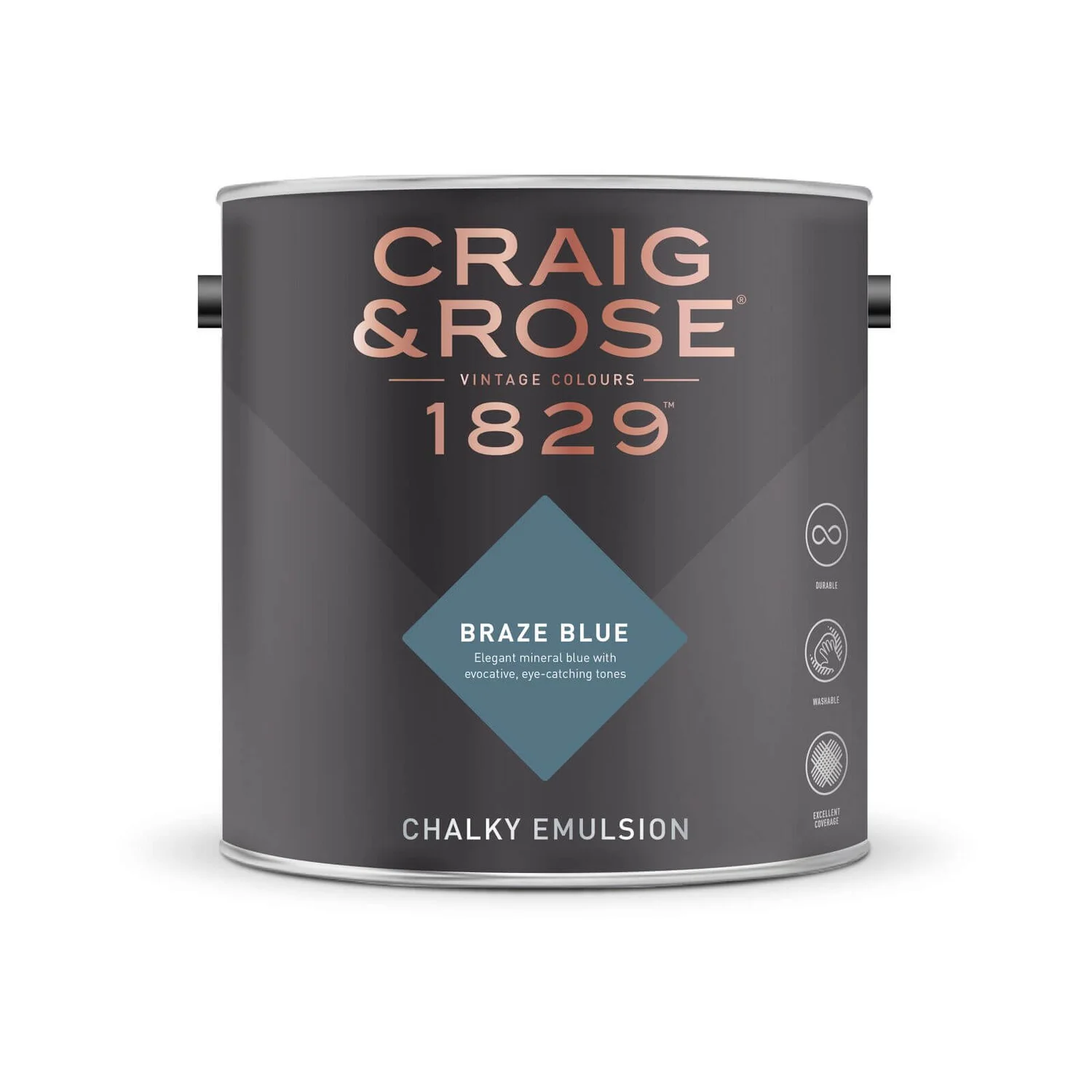 Craig & Rose 1829 Chalky Matt Emulsion Paint Braze Blue - Tester 50ml Craig & Rose 1829 Chalky Matt Emulsion Paint Braze Blue - Tester 50ml -Best Paint Shop 12820870 4874832990802648