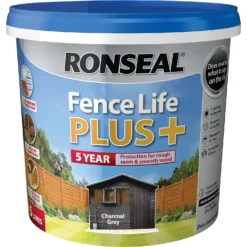 Ronseal Fence Life Plus Paint Charcoal Grey - 5L -Best Paint Shop 12821358 2044942086891111
