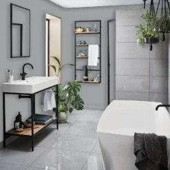 Homebase Bathroom Mid Sheen Paint - Fintstone 2.5L -Best Paint Shop 12832521 1324833206098290