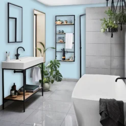 Homebase Bathroom Mid Sheen Paint - Blue Lace 2.5L -Best Paint Shop 12832552 3664832979612717