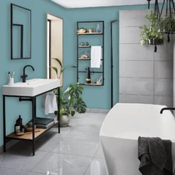 Homebase Bathroom Mid Sheen Paint - Peacock Blue 2.5L -Best Paint Shop 12832698 1364832985947967